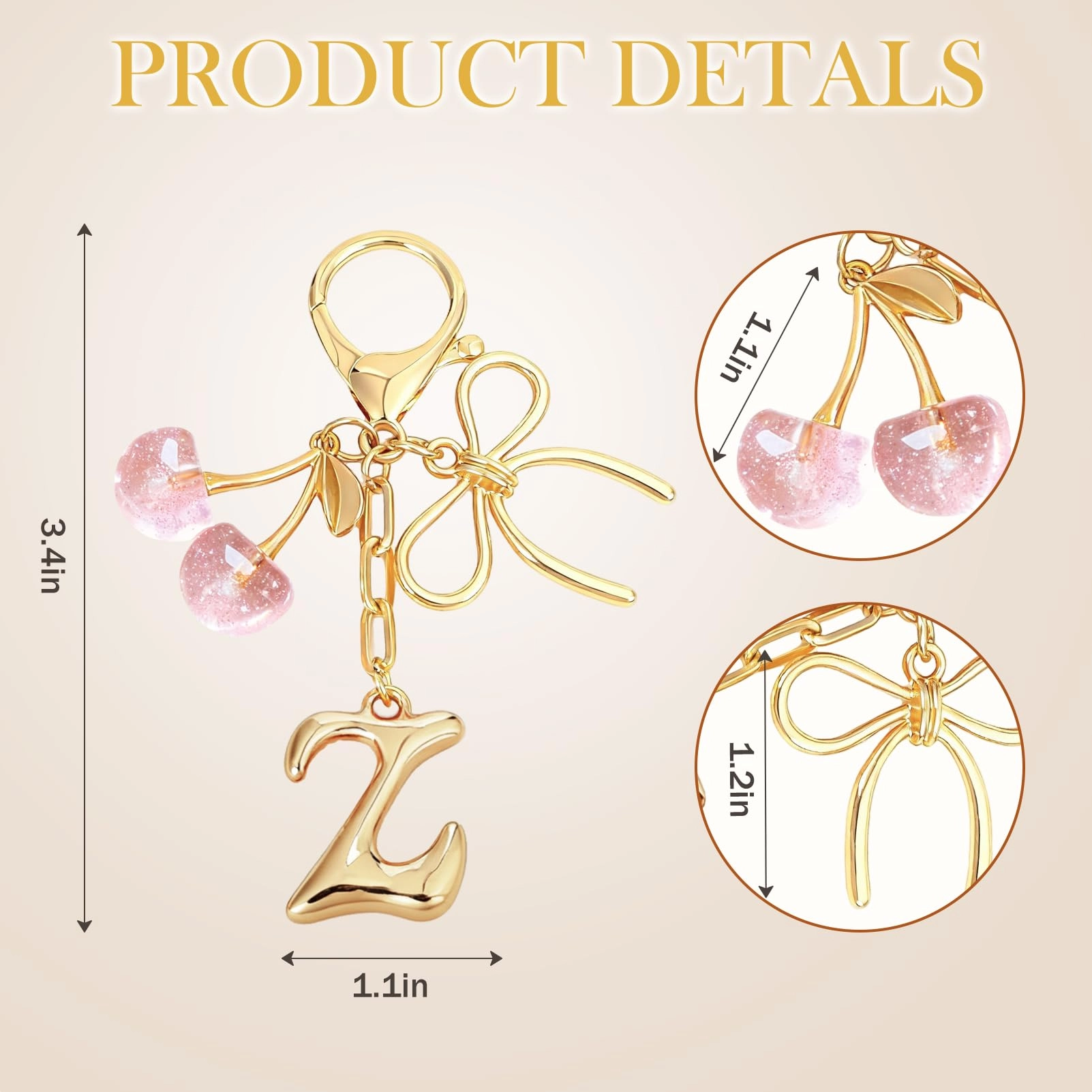 Initial P Keychain - Letter