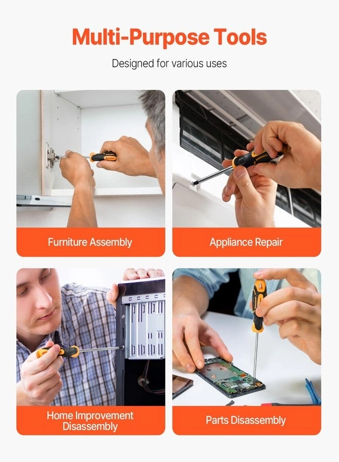 Magnetic Slotted and Phillips Screwdriver Set (12 Pcs)