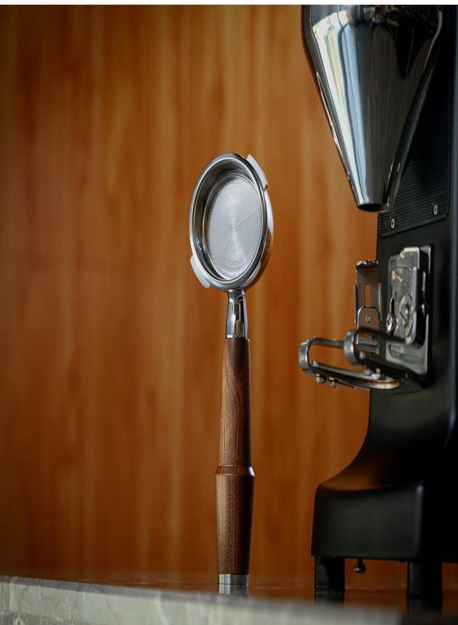 Bottomless Portafilter - 58mm E61 Group Head Walnut