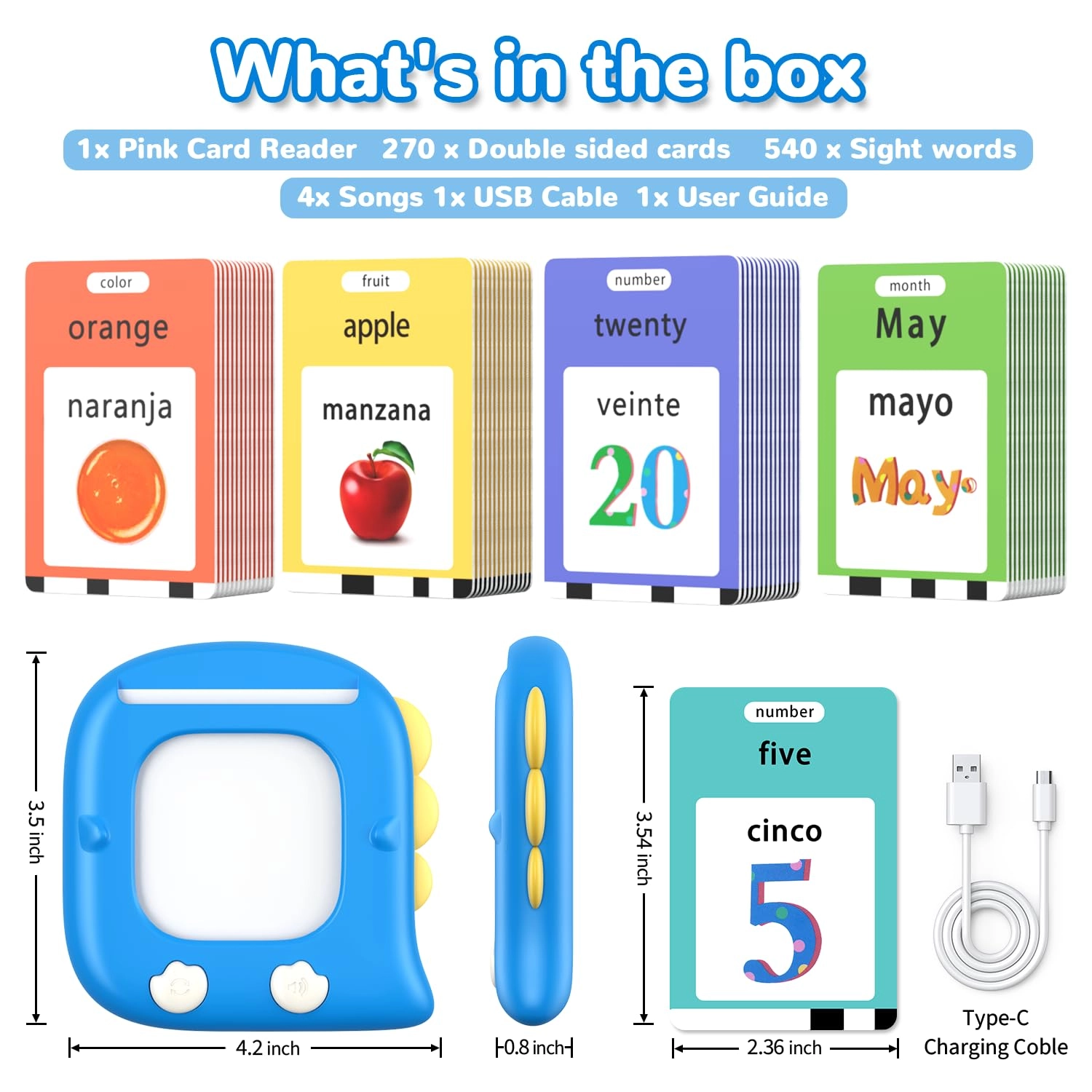 Talking Flash Cards - 2-6 280 pieces