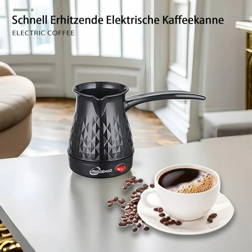 Fast Heating Electric Coffee Maker - Portable Removable Handle