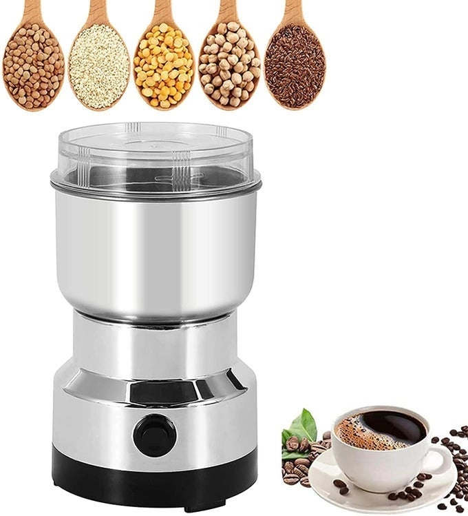 Mini Stainless Steel Coffee Grinder - 1 Jar Multifunction