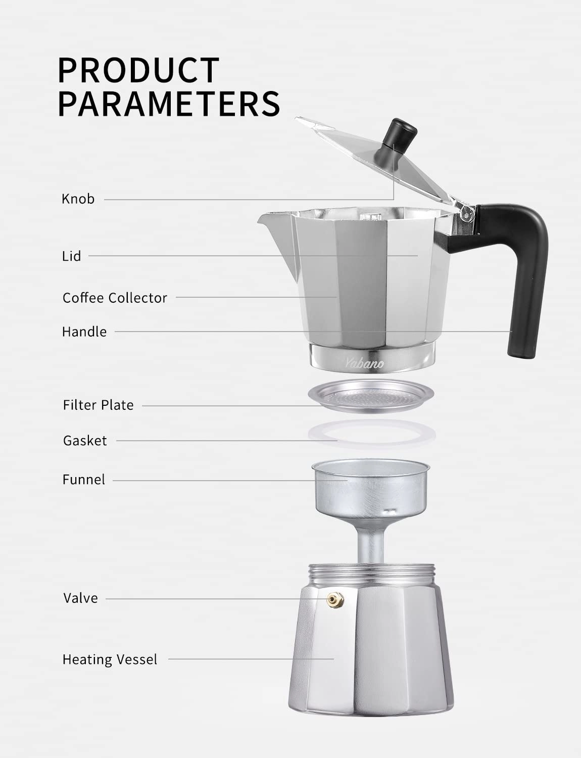 Moka - 6 Cups Gas or Electric