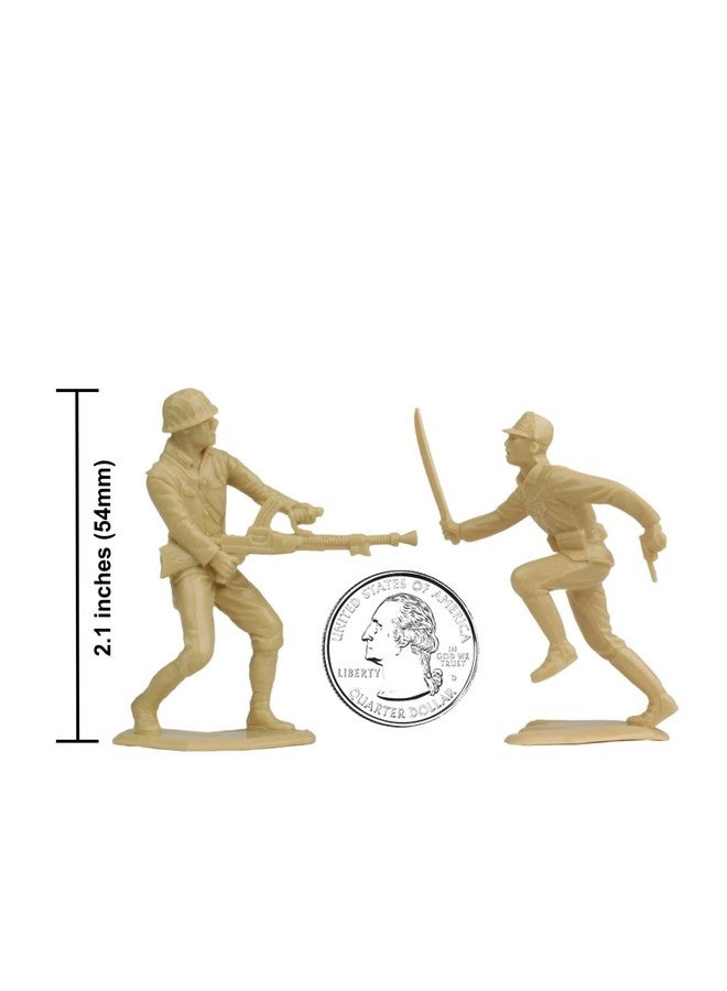 Classic Marx Japanese Plastic Army Men - WW2 Soldier Figures 32 pcs