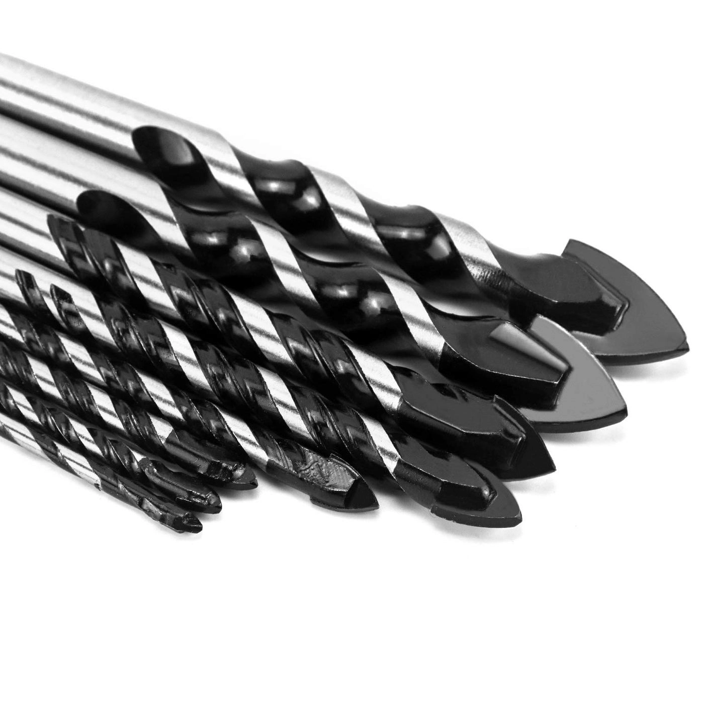 Multi Material Drill Bit Set - tungsten carbide 8 Pcs 3mm 4mm 5mm 6mm 8mm 10mm 14mm 16mm