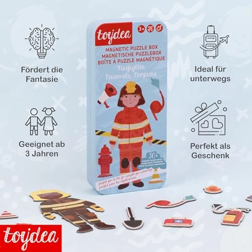 Magnetic Game Puzzle Box Fireman - 3 years+ 30 pieces