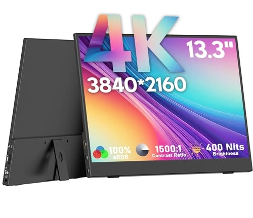 4K Portable Monitor - 3840x2160 13.3 Inches