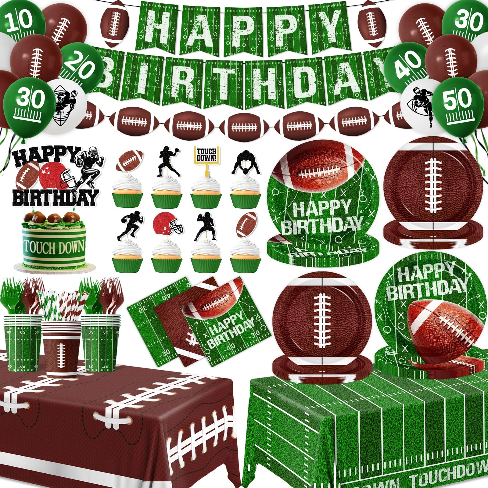 Football Party Tableware Set - 25 piece(s) Birthday