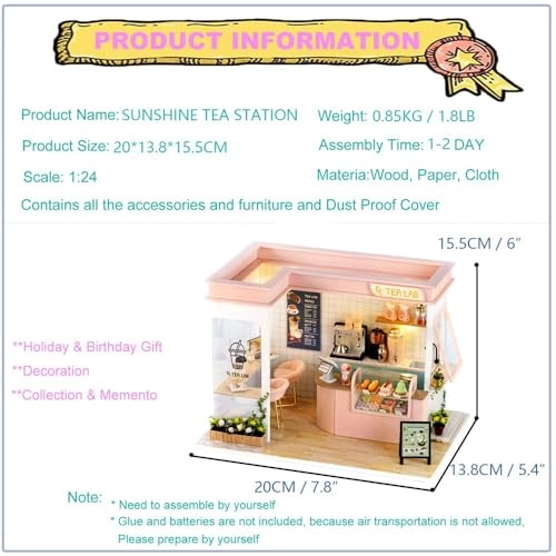 Miniature Dollhouse Kit - Sunshine Tea Station