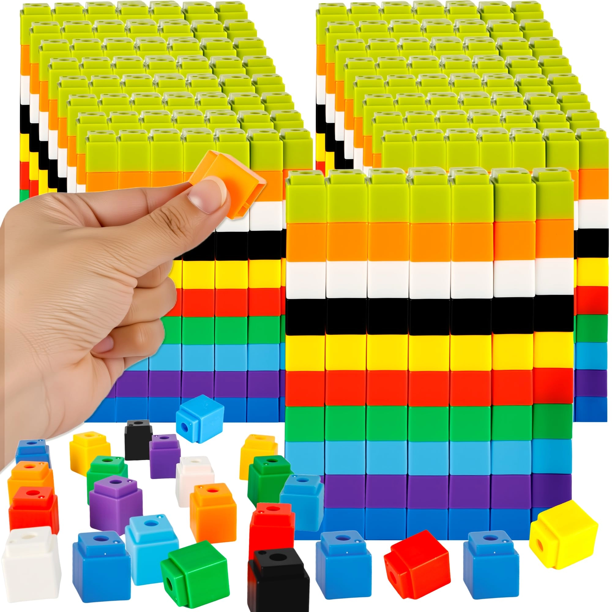 Plukeen Linking Cubes - 3 years and up 1200 pieces