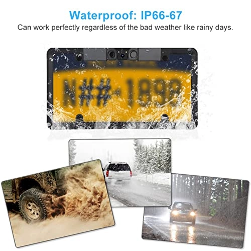 European Car License Plate Frame with Rear View Camera - Infrared 648*488