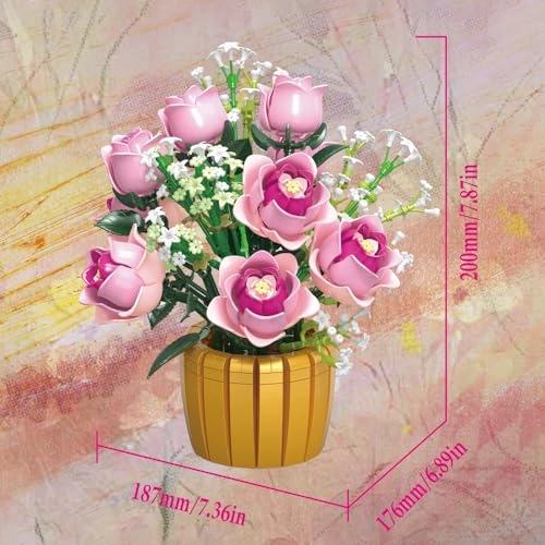 Eternal Pink Rose - 1056pcs