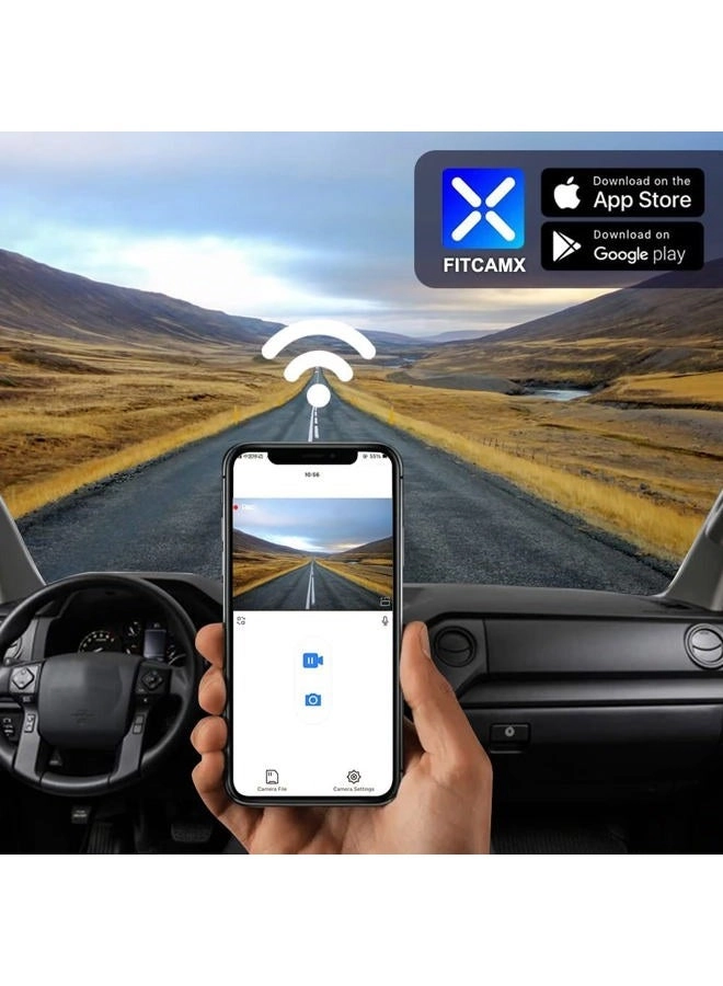 Dash Cam 2160 X 1080 pixels for Toyota Tundra 2017-2021 & Sequoia 2017-2022