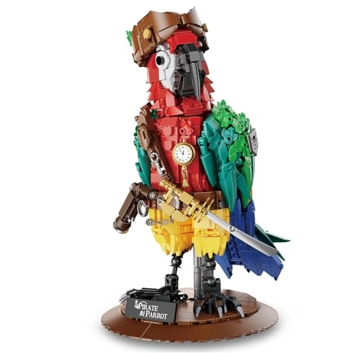 Vziimo Pirate Parrot Flowers Building Set - Parrot 1236pcs