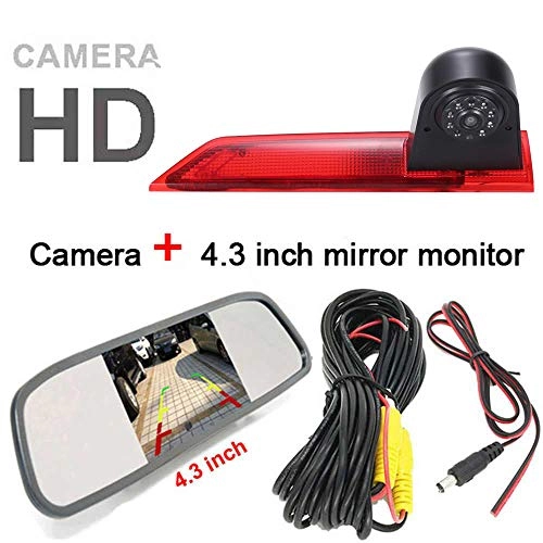 Brake Light Reversing Camera + Rear View Mirror Monitor - Night vision 628 x 586 pixels