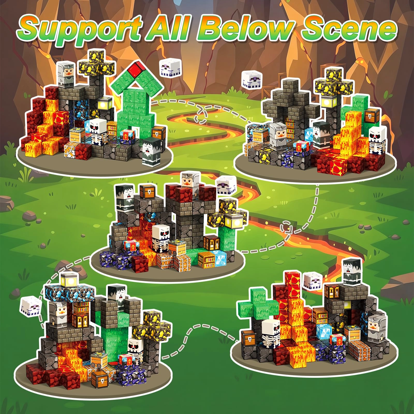 Magnetic Blocks - 100 pcs