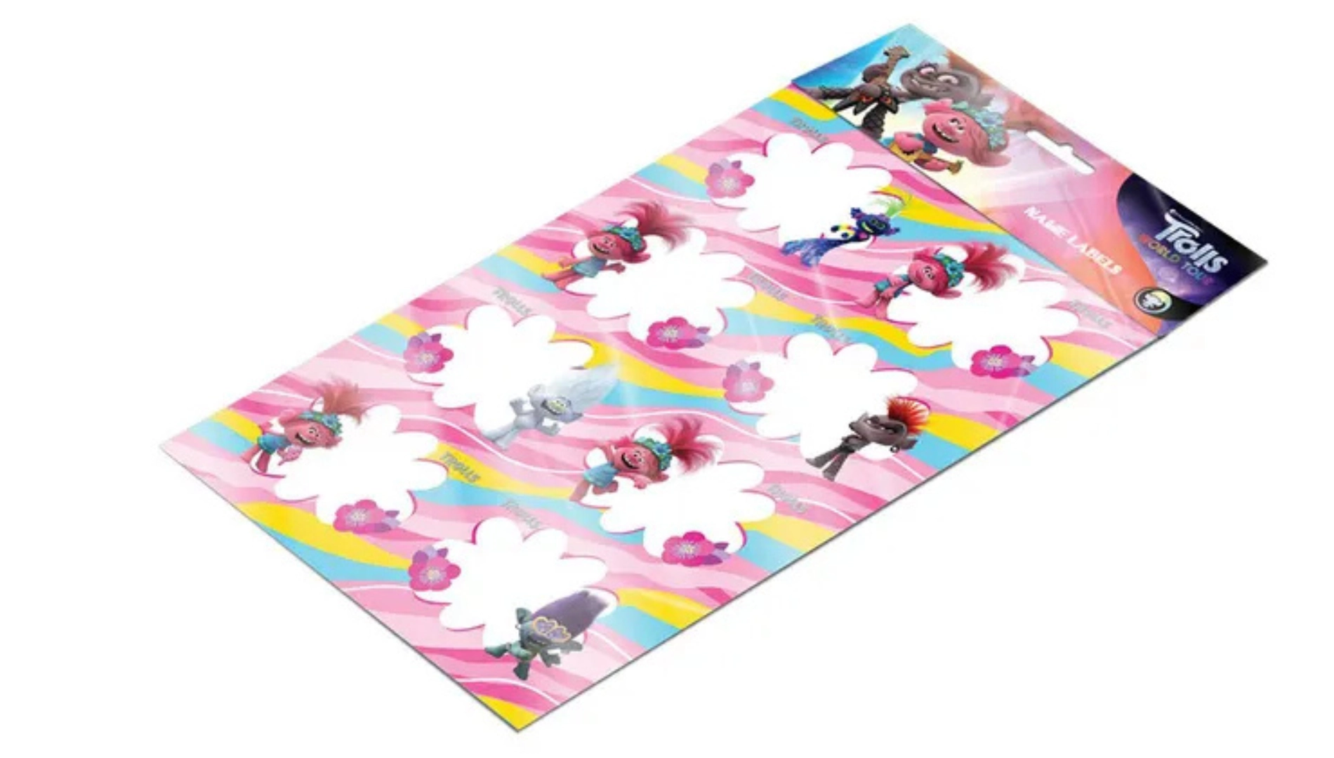 Trolls Name Label - A4 2 Sheet