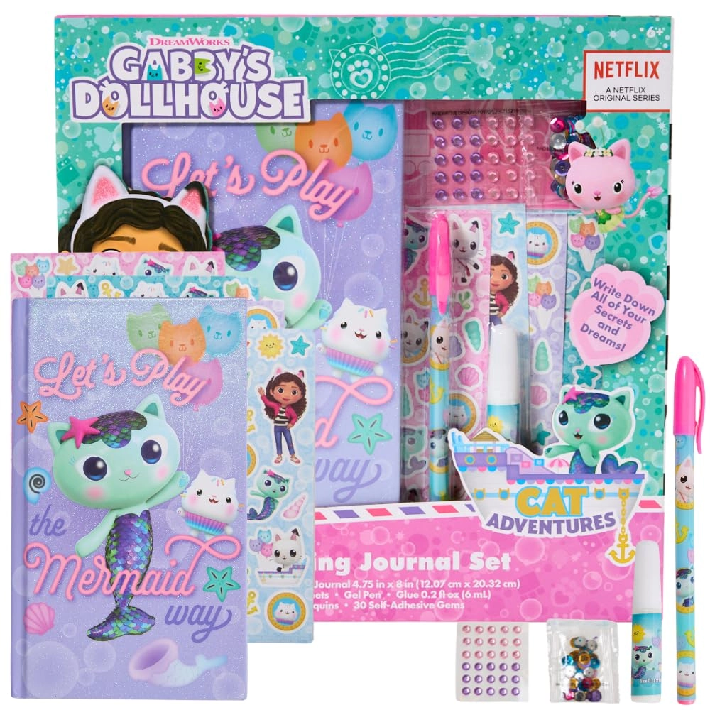 Innovative Designs Gabby's Dollhouse Sparkle Journal Set - 60 Pages Hardcover