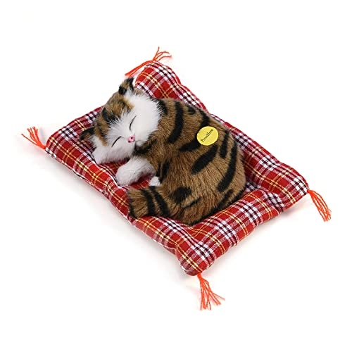 Grass print napping cat - 17 cm