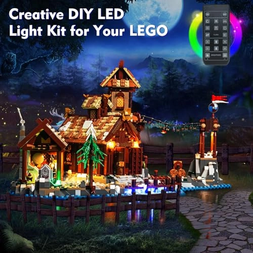 LED Light Kit - for LEGO Viking Village 21343 Remote Control