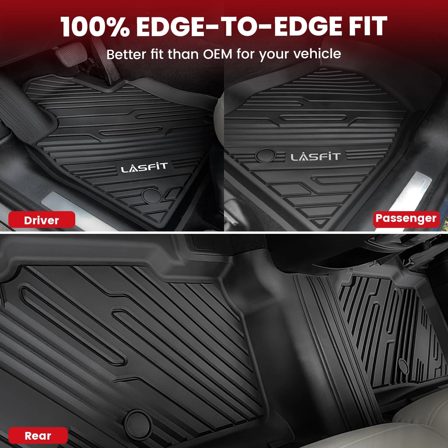 Floor Mats & Cargo with Backrest Mat - Ford Explorer 2020-2025 2026 7 Seats