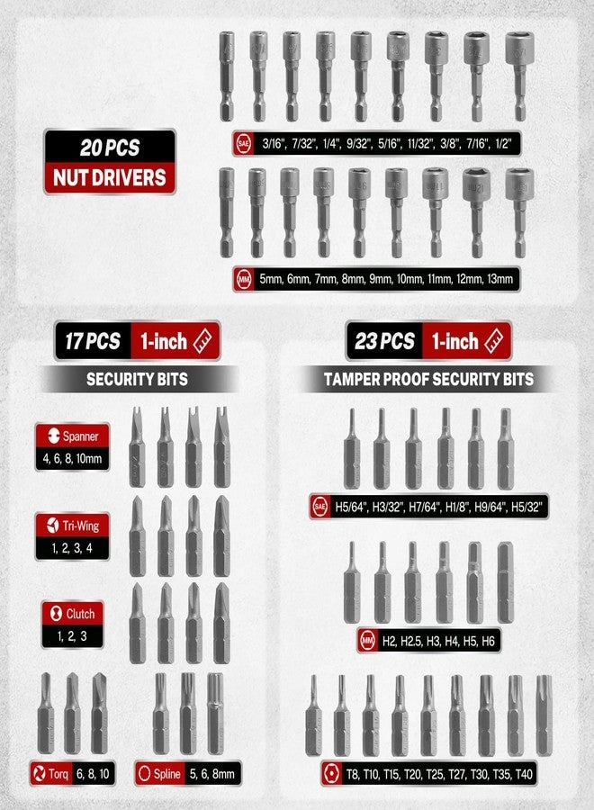 Master Screwdriver Bit Set - 208-Pc