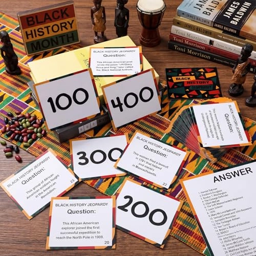 Black History Trivia Card Set - 50 Trivia Cards 50 Scorecards 1 Answer Key
