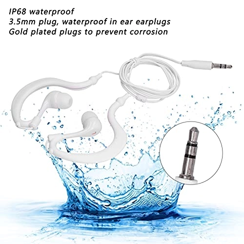 Waterproof Swimming Headphones - 3.5mm Plug Conduction Replaceable Earplugs