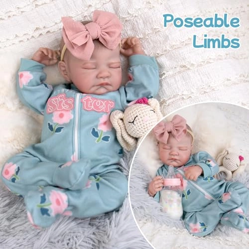 Reborn Baby Doll - 20" Vinyl Soft Cloth Body Ages 3+