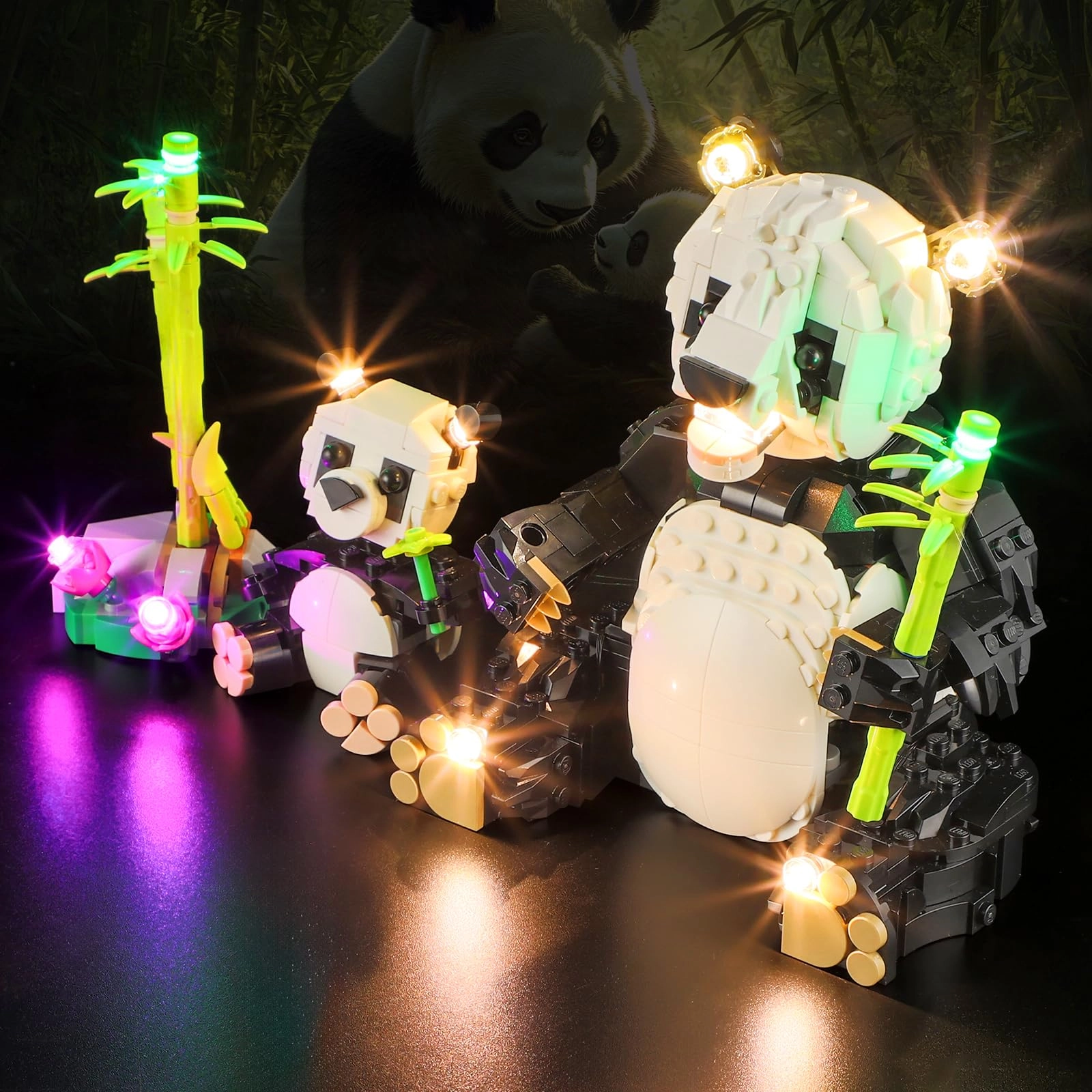 BOOZUU Light Kit - for LEGO Creator 3-in-1 Wild Animals Panda Family 31165 (Lights Only, No Model)