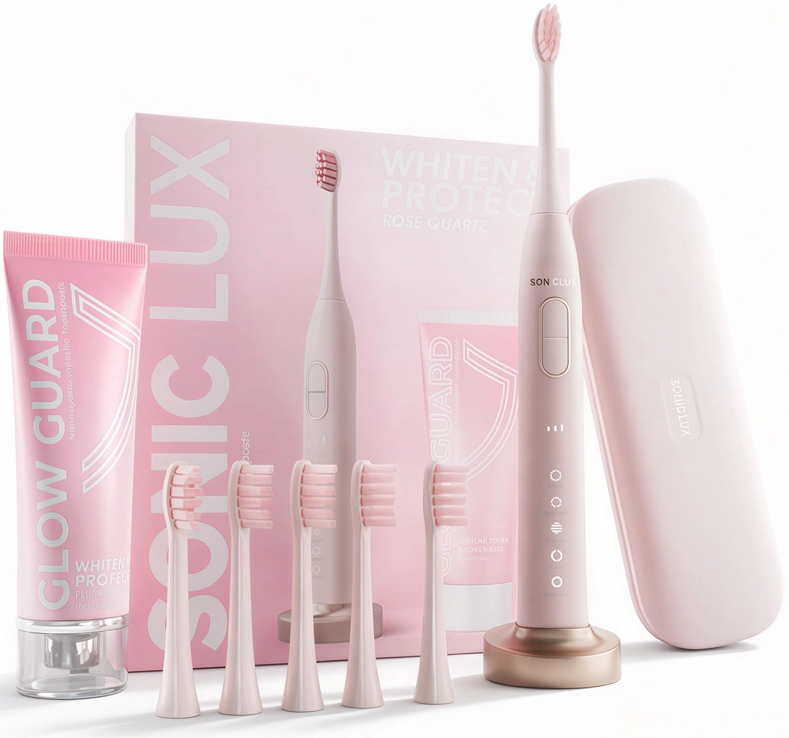 SMILE NOVA Sonic Lux - Pink 6 Brush Heads