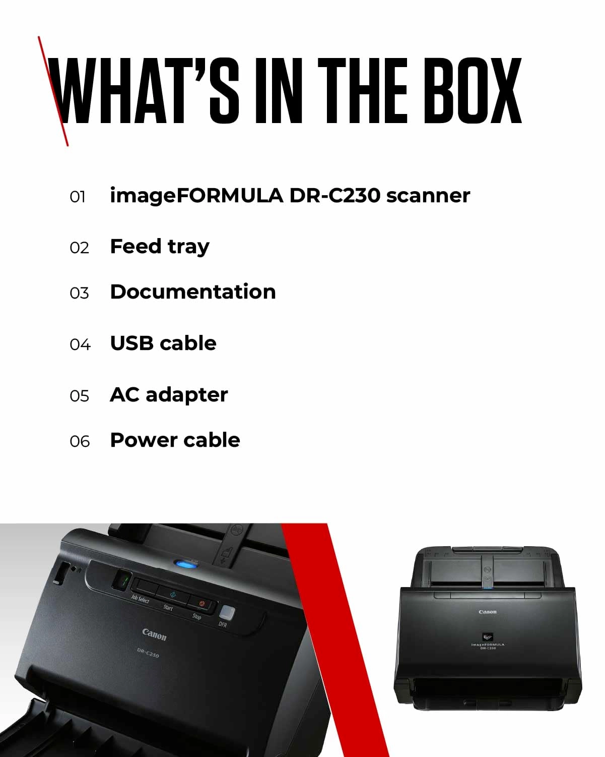 imageFORMULA DR-C230 - Hi-Speed USB 2.0