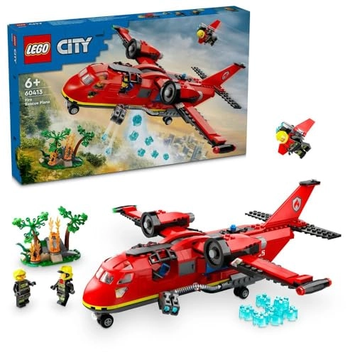 City Fire Rescue Plane - 6+ 3 Minifigures