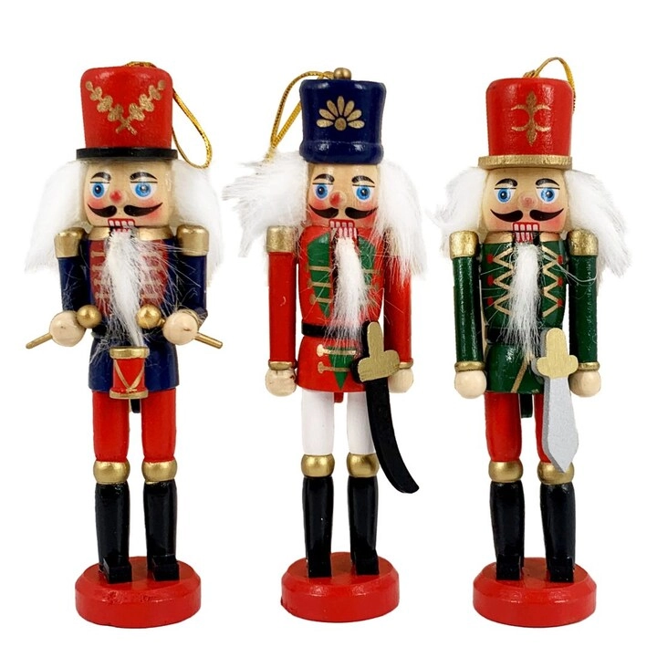 Party Zone Christmas Tree Nutcracker Doll - 3-Pieces 15 cm Multicolor