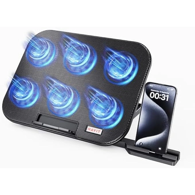 LAPTOP COOLING PAD - 12-17 INCH 6 QUIET FANS