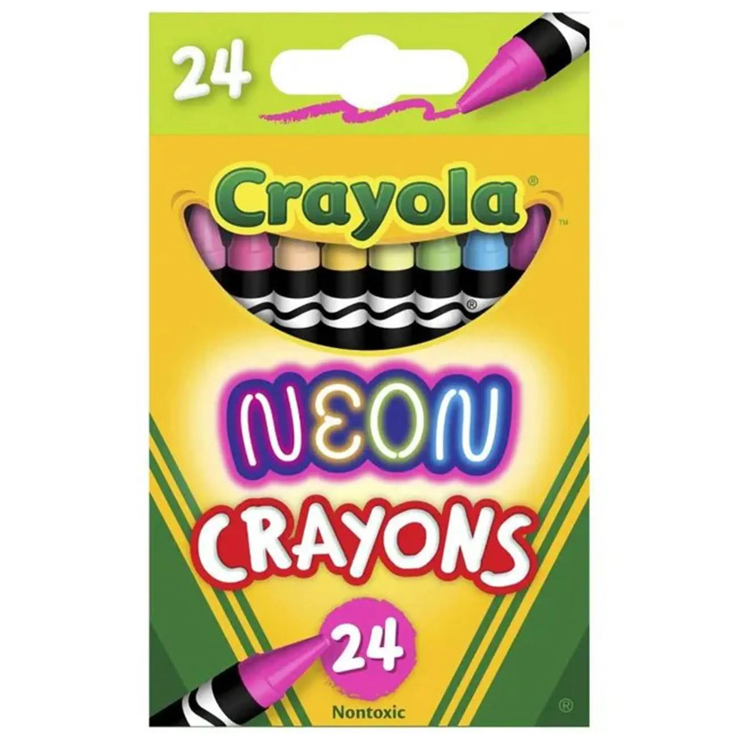 Crayola Neon Crayons - 24 Pcs