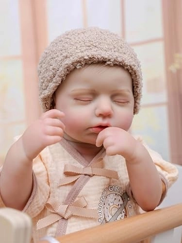 Reborn Style Ball Jointed Doll - 20 Inch Full Vinyl Brown Glass Eyes Ages 14+