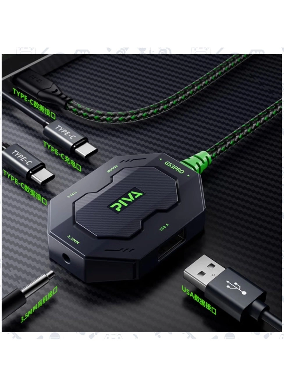 GS3 PRO-Z Cable 60W USB-A to USB-C Braided