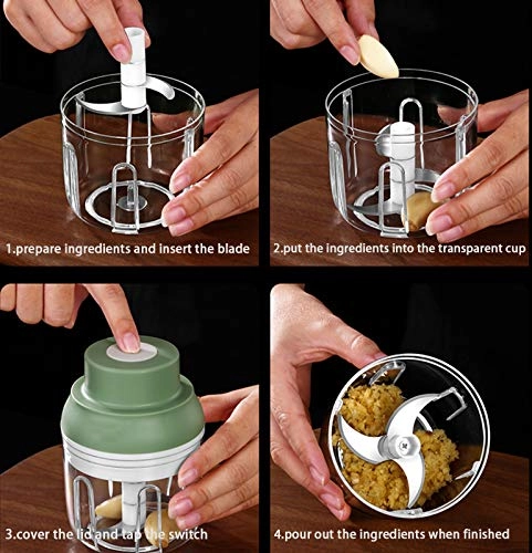 Mini Food Chopper - 1.25 Liters Battery Powered