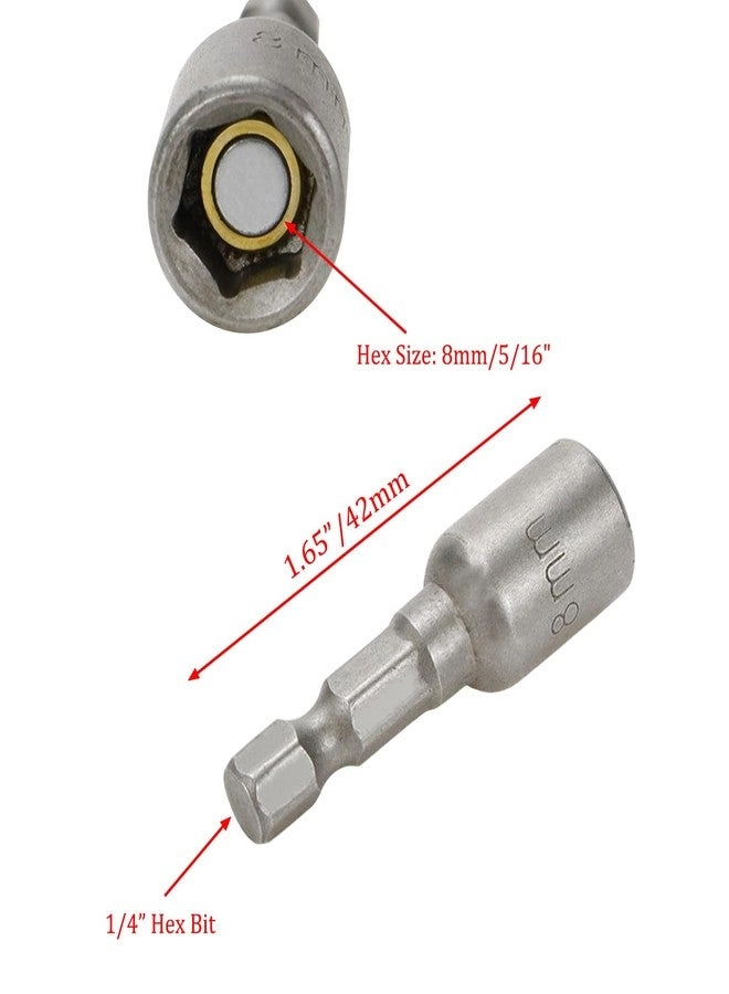 Nut Driver Bit - 8mm/5/16" Hex Shank Magnetic