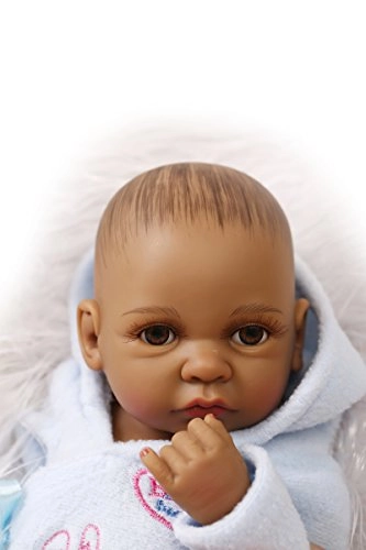 Reborn Baby Doll - 10 inch 28cm Silicone Vinyl African American