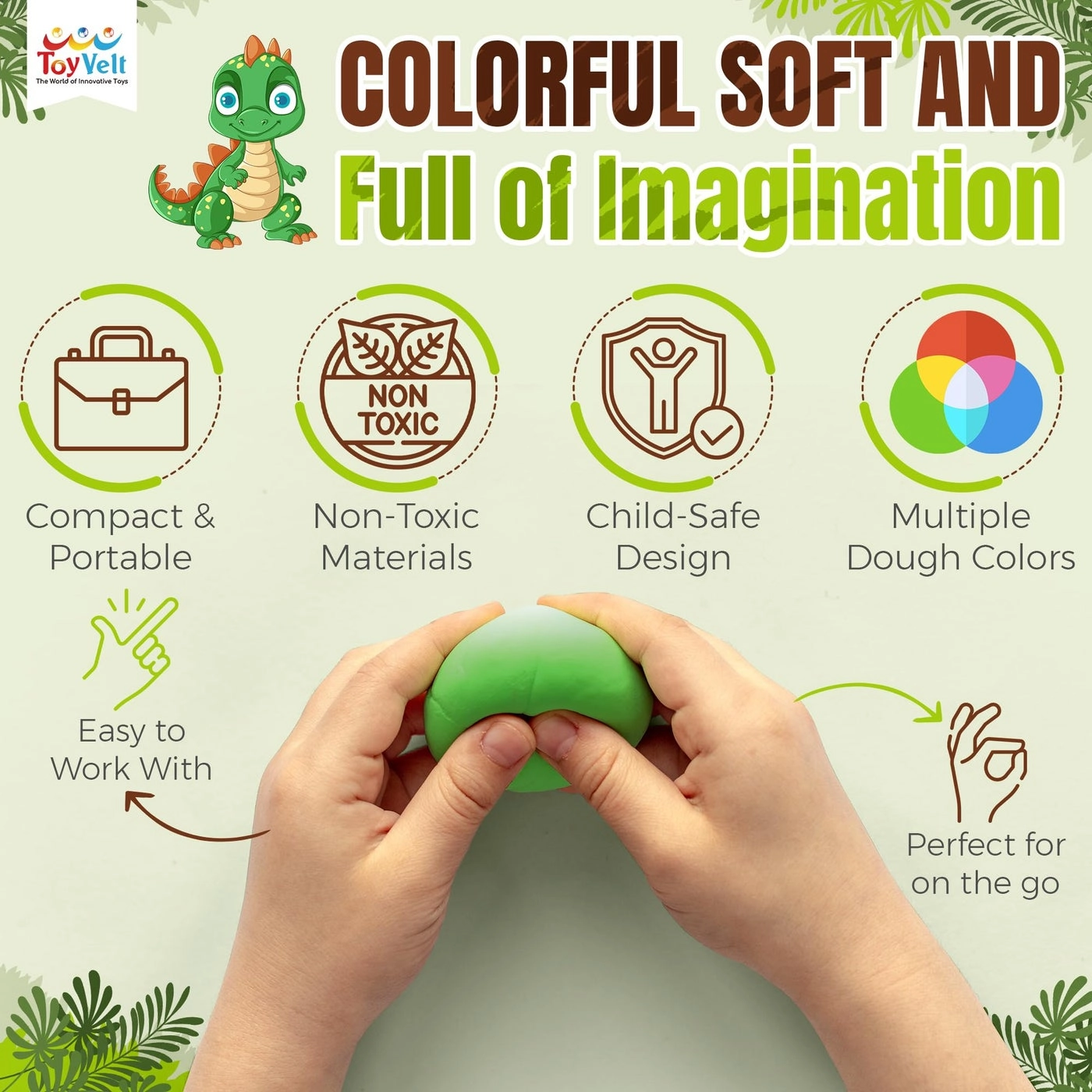 Dinosaur Dough Set - 2-4 years 45 pcs