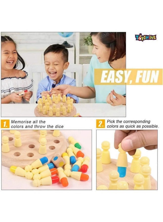 Memory Matching Brain Teasers - Wooden Plastic Coins 3+ Age