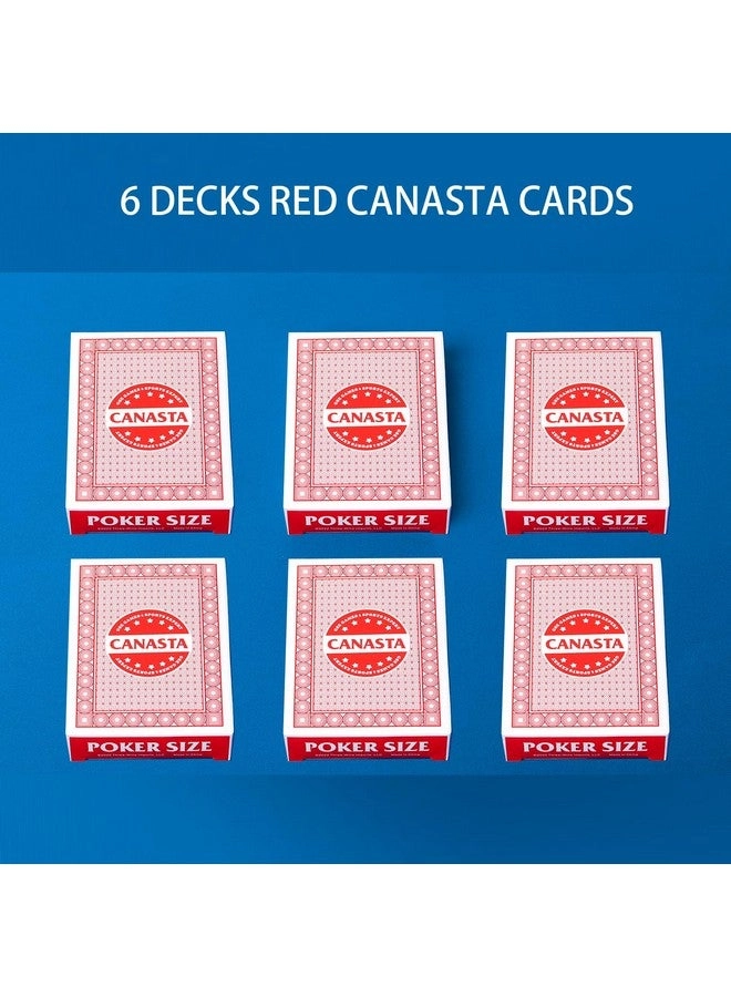 Canasta Cards - 6-Deck Red