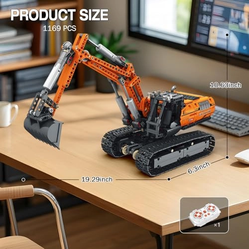 22003 Excavator - 1106 pcs for ages 14+ Remote Control Motorized