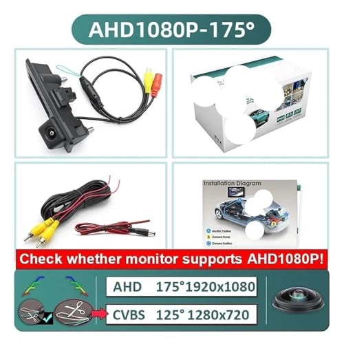 Rear View Camera Fisheye - Night vision Wired 1080P