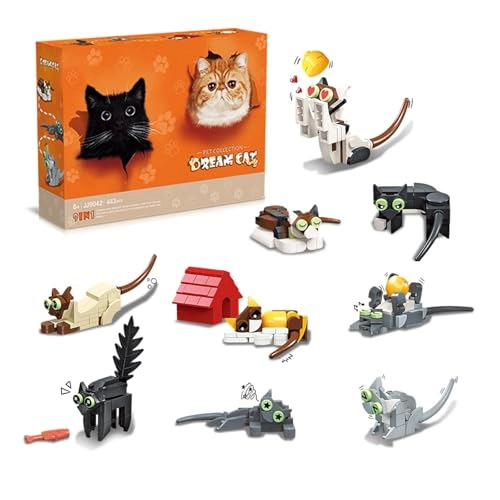 Cats Building Blocks - 9 unique cat models 443 pcs
