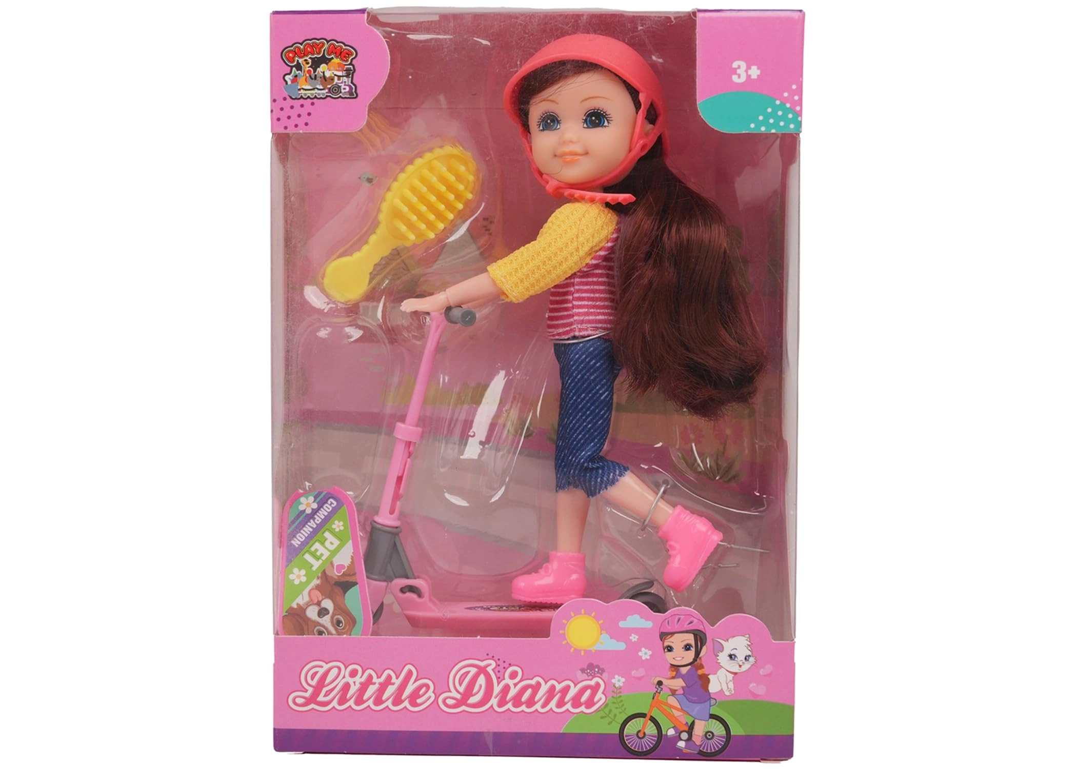 JOY JUNCTION Little Diana Doll - Plastic Skate Boarding Ages 18 months+