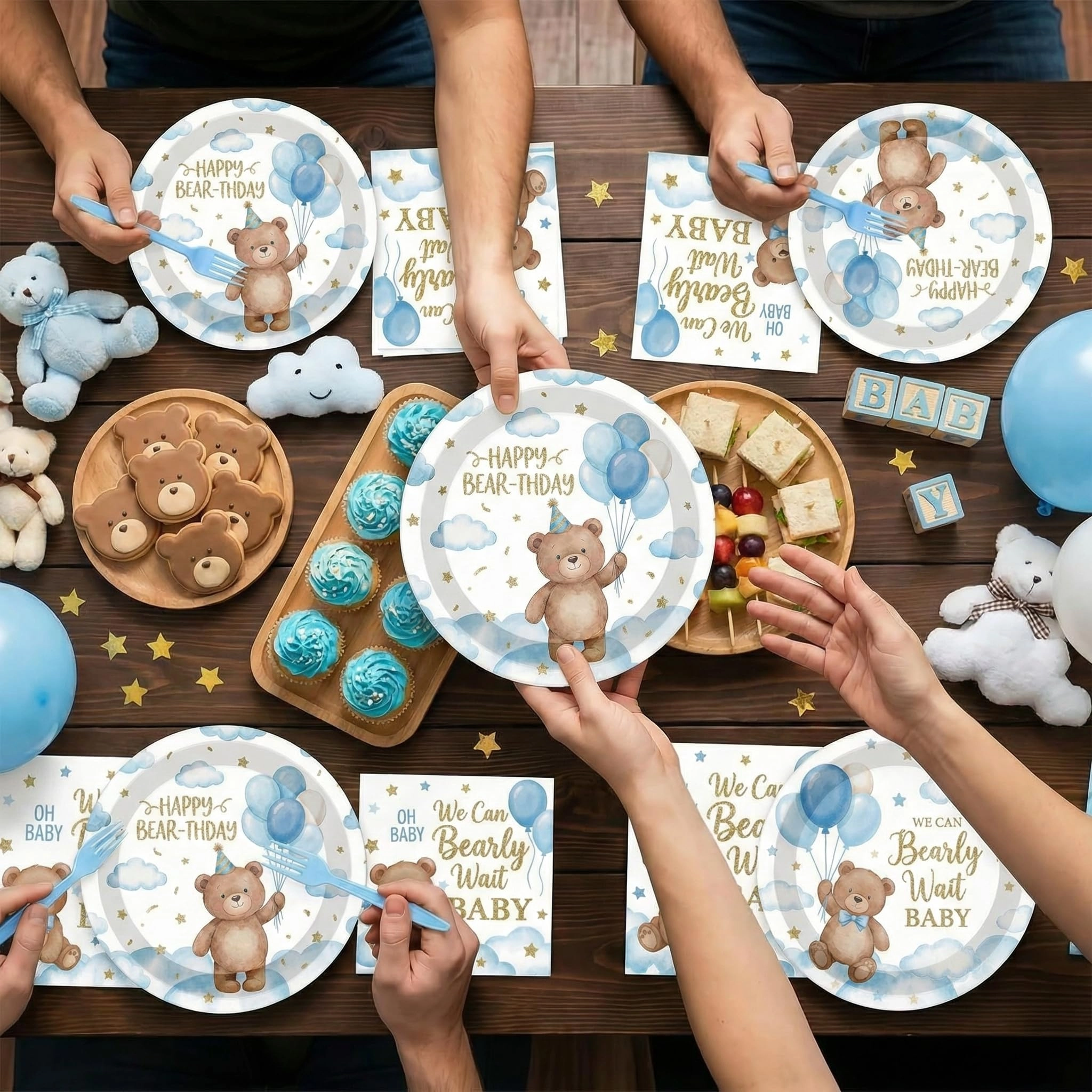 Happy Birthday Party Decorations Tableware Set - 96 Pcs