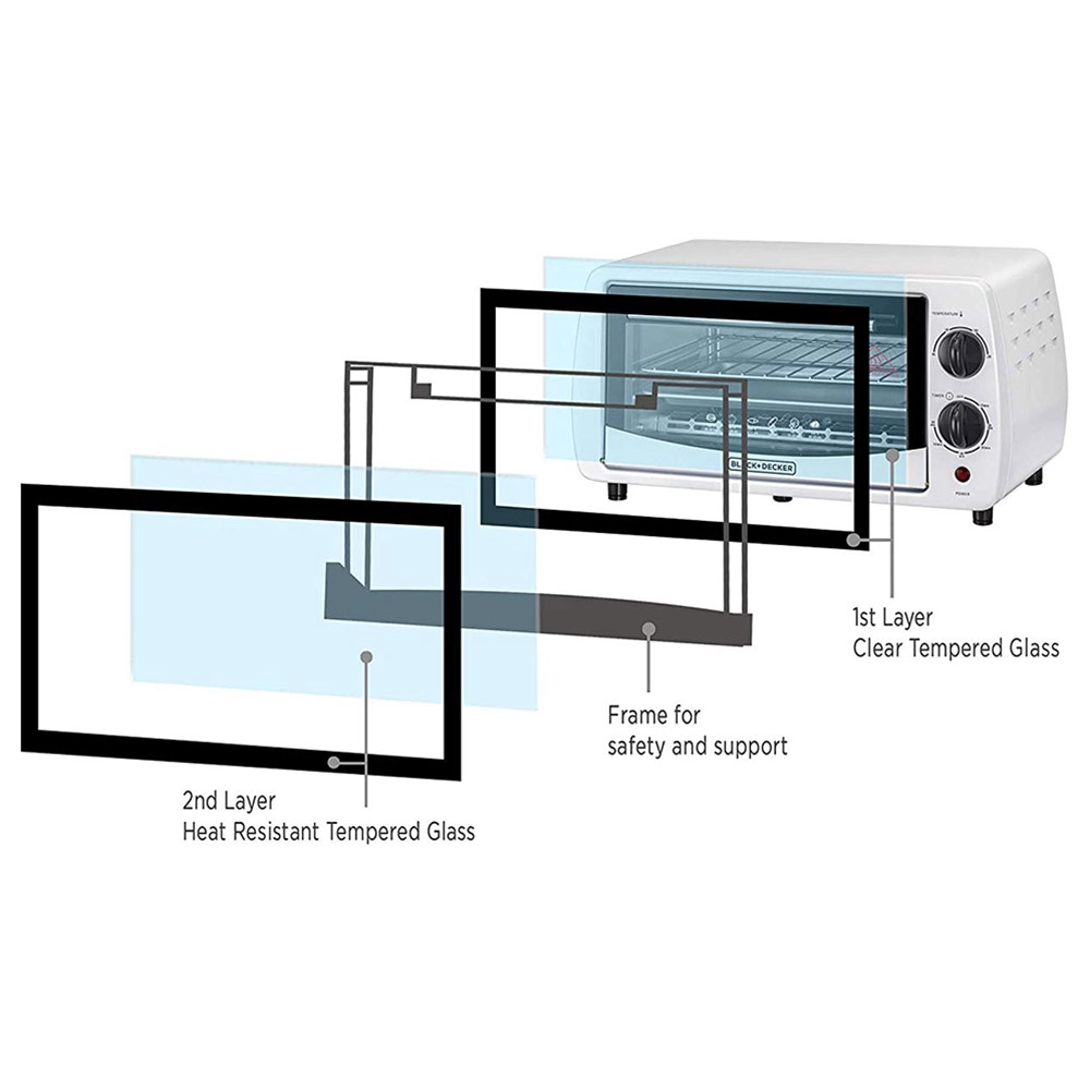 Double Glass Toaster Oven - 9L